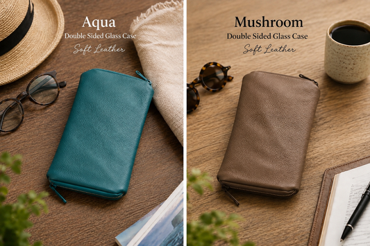 Double Sided Glasses Spectacle Soft Leather Case FB-2288 (UAFB2288)