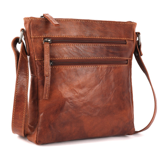 Unisex Structured Leather Crossbody Bag Perth - UARH1547