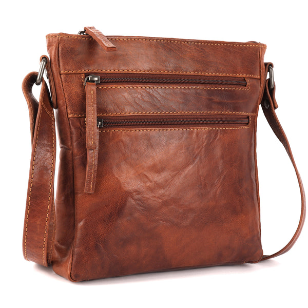 Unisex Structured Leather Crossbody Bag Perth - UARH1547