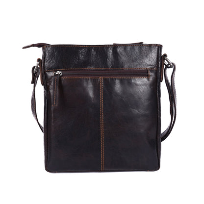 Unisex Structured Leather Crossbody Bag Perth - UARH1547