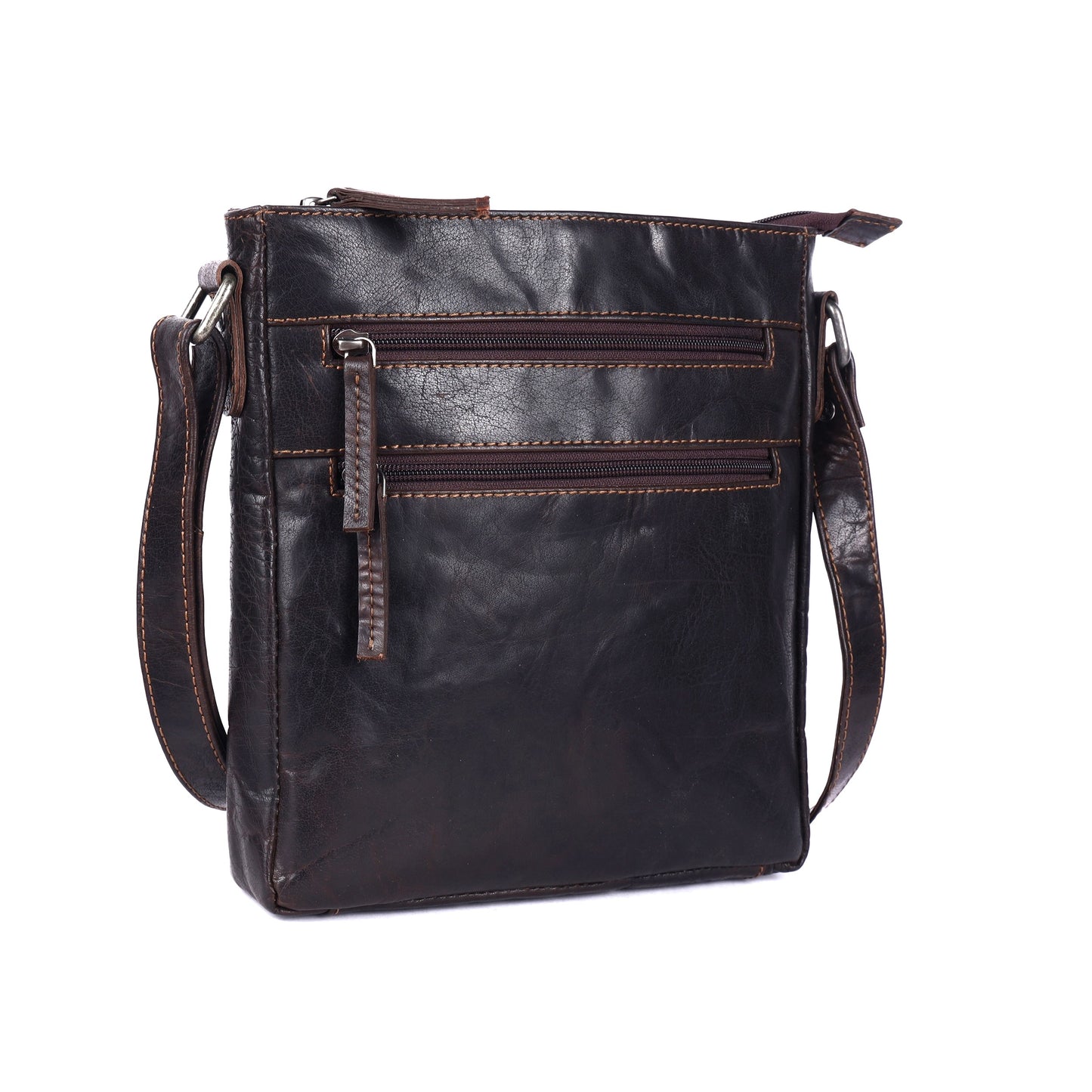 Unisex Structured Leather Crossbody Bag Perth - UARH1547