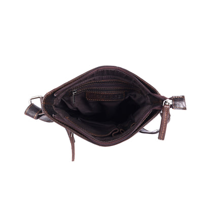 Unisex Structured Leather Crossbody Bag Perth - UARH1547