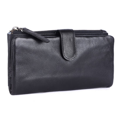 Press-stud closure Slim Ladies Leather Wallet UARH2629