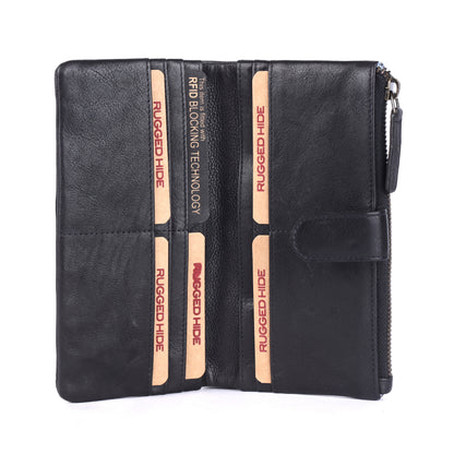 Press-stud closure Slim Ladies Leather Wallet UARH2629