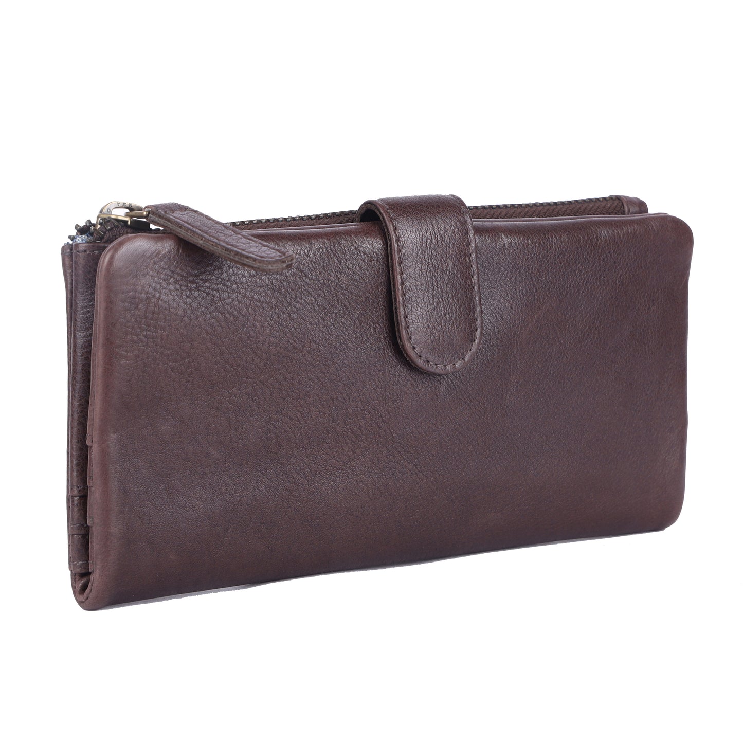 Press-stud closure Slim Ladies Leather Wallet UARH2629