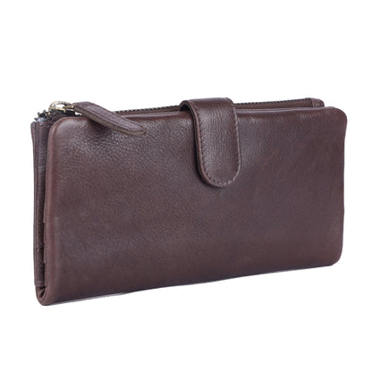 Press-stud closure Slim Ladies Leather Wallet UARH2629