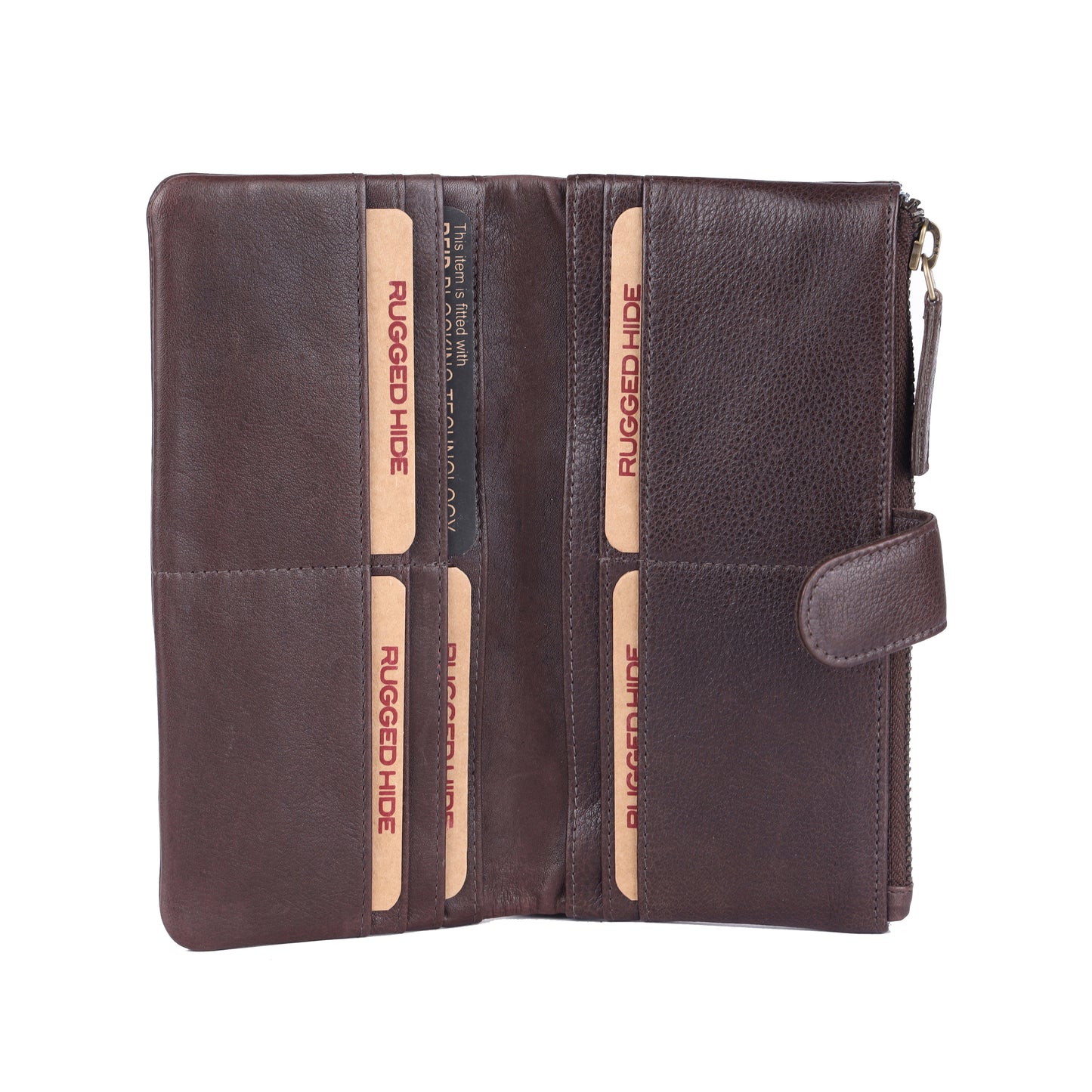 Press-stud closure Slim Ladies Leather Wallet UARH2629