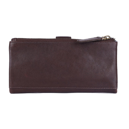 Press-stud closure Slim Ladies Leather Wallet UARH2629