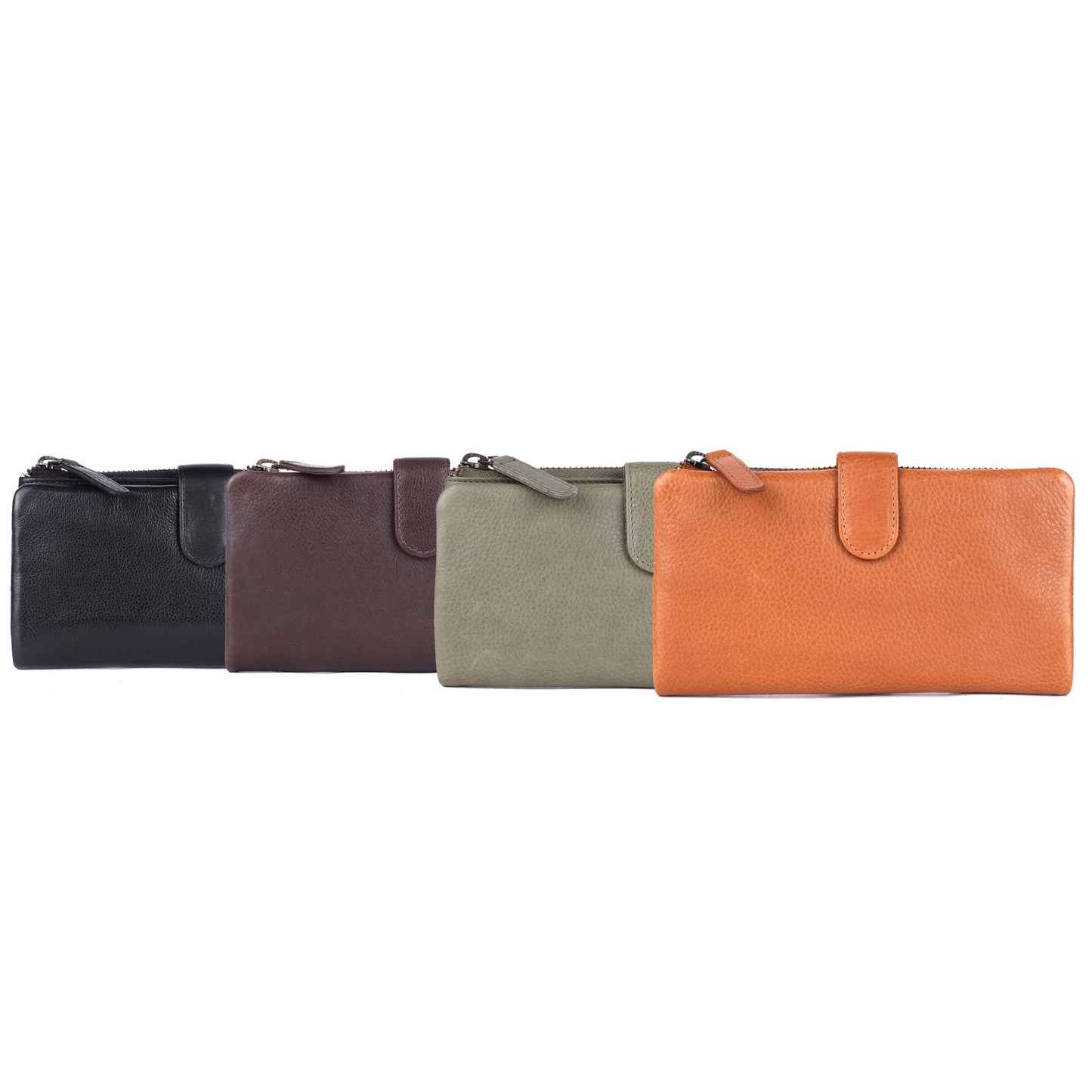 Press-stud closure Slim Ladies Leather Wallet UARH2629