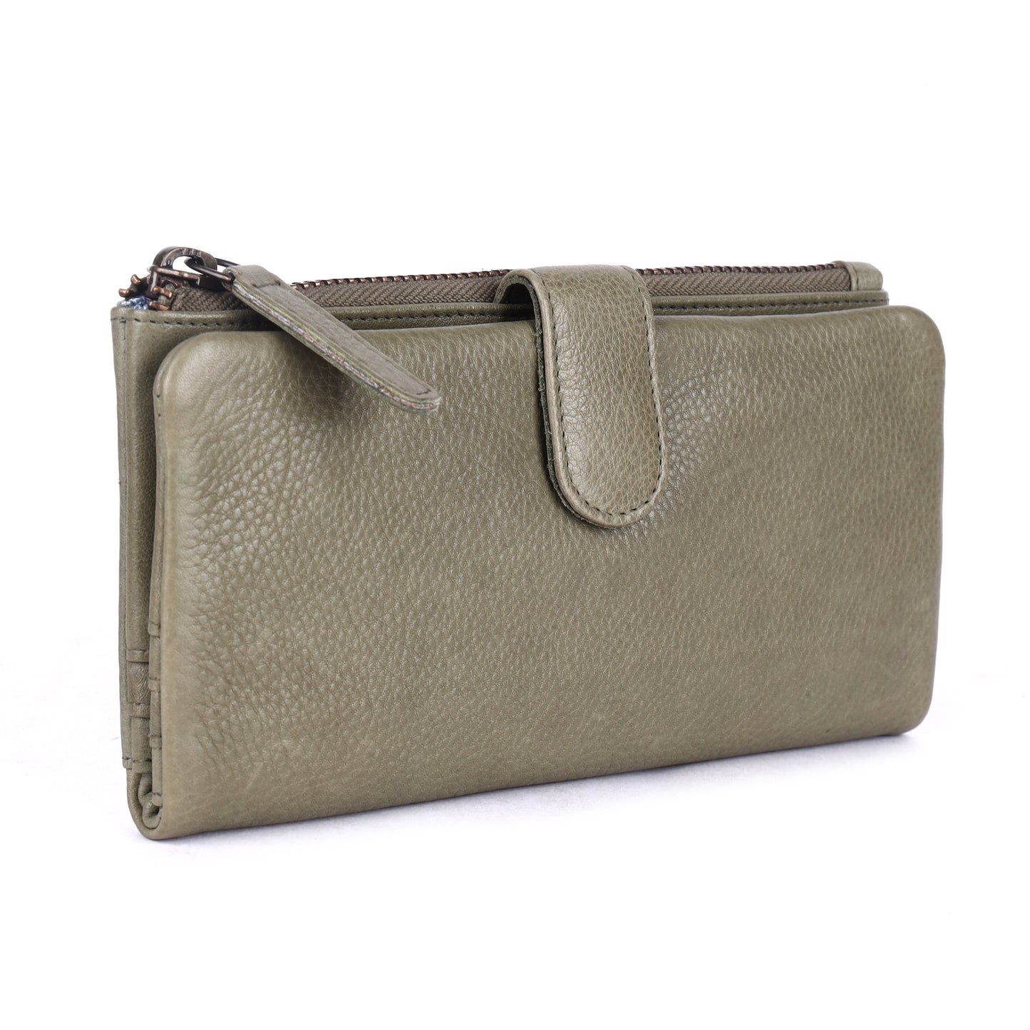 Press-stud closure Slim Ladies Leather Wallet UARH2629