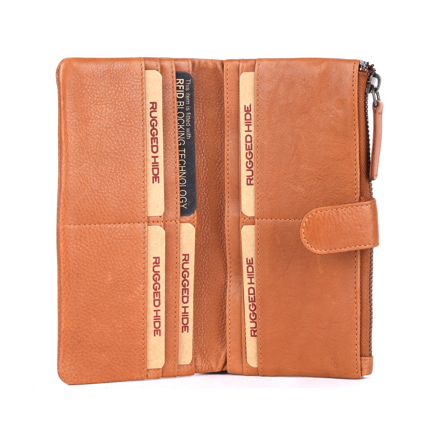 Press-stud closure Slim Ladies Leather Wallet UARH2629