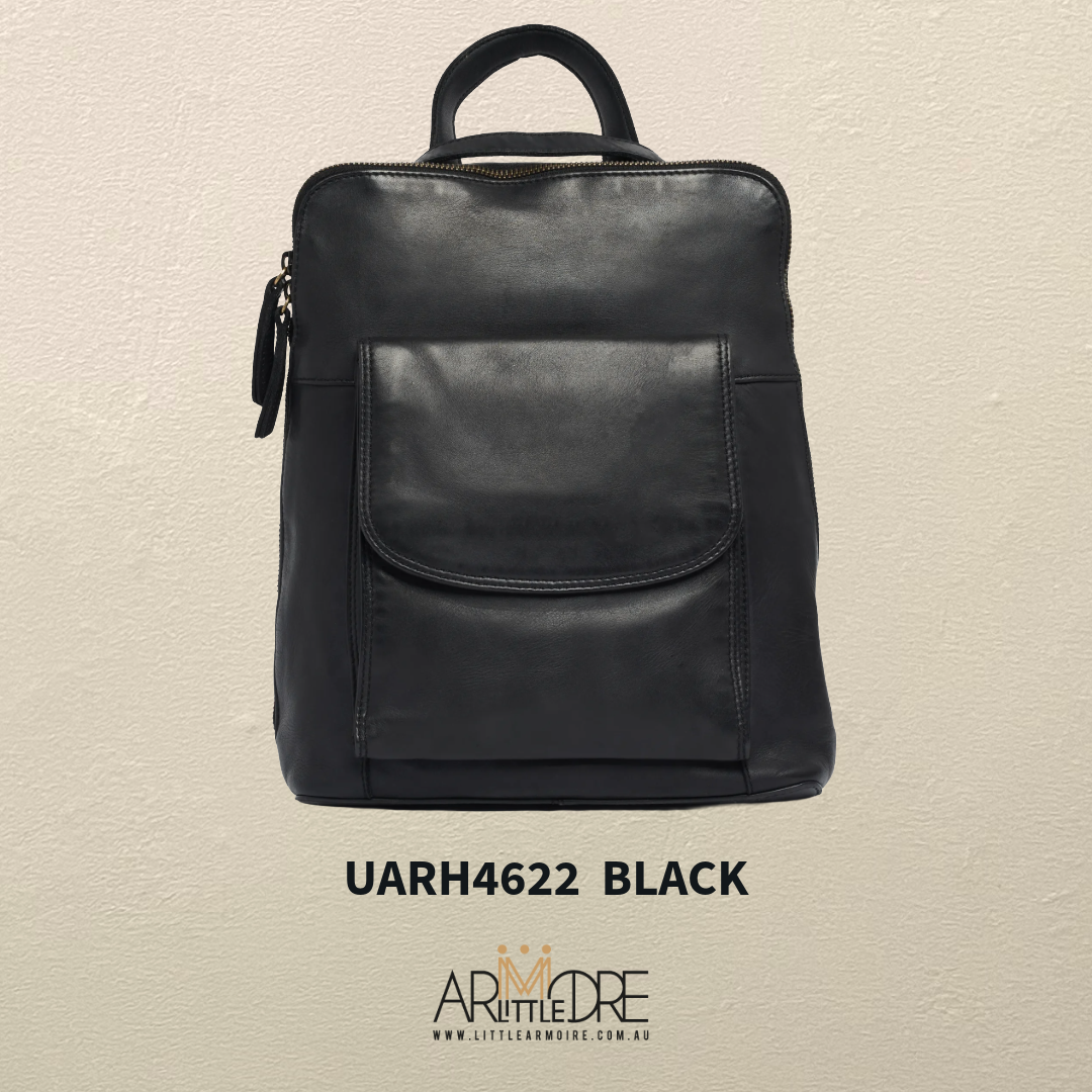black leather backpack womens australia Ladies Leather Backpack / Crossbody UARH4622 – Little Armoire Tasmania ONLINE