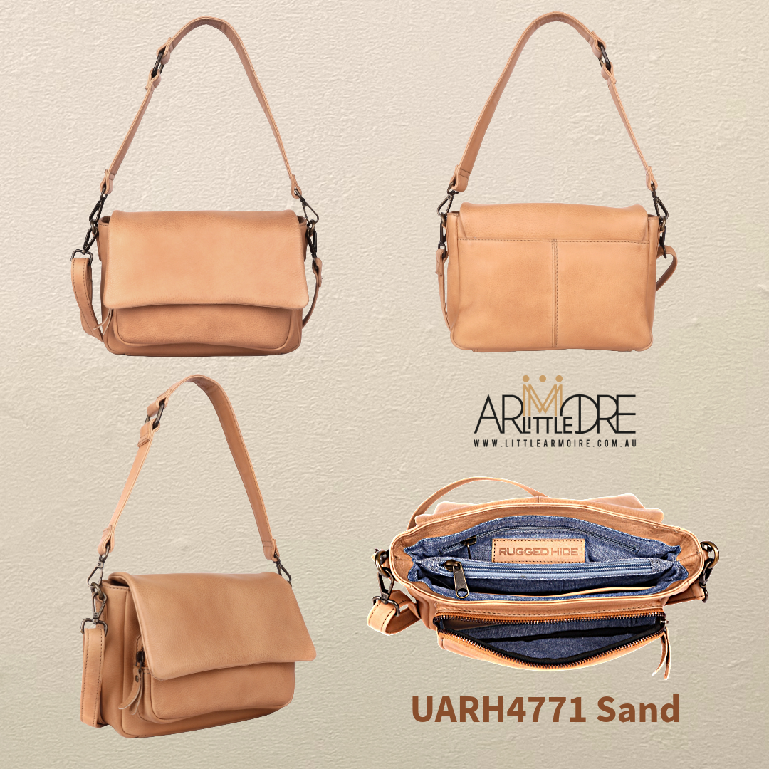 2-in-1 Crossbody or Shoulder bag with interchangeable straps UARH4771 LEIGH
