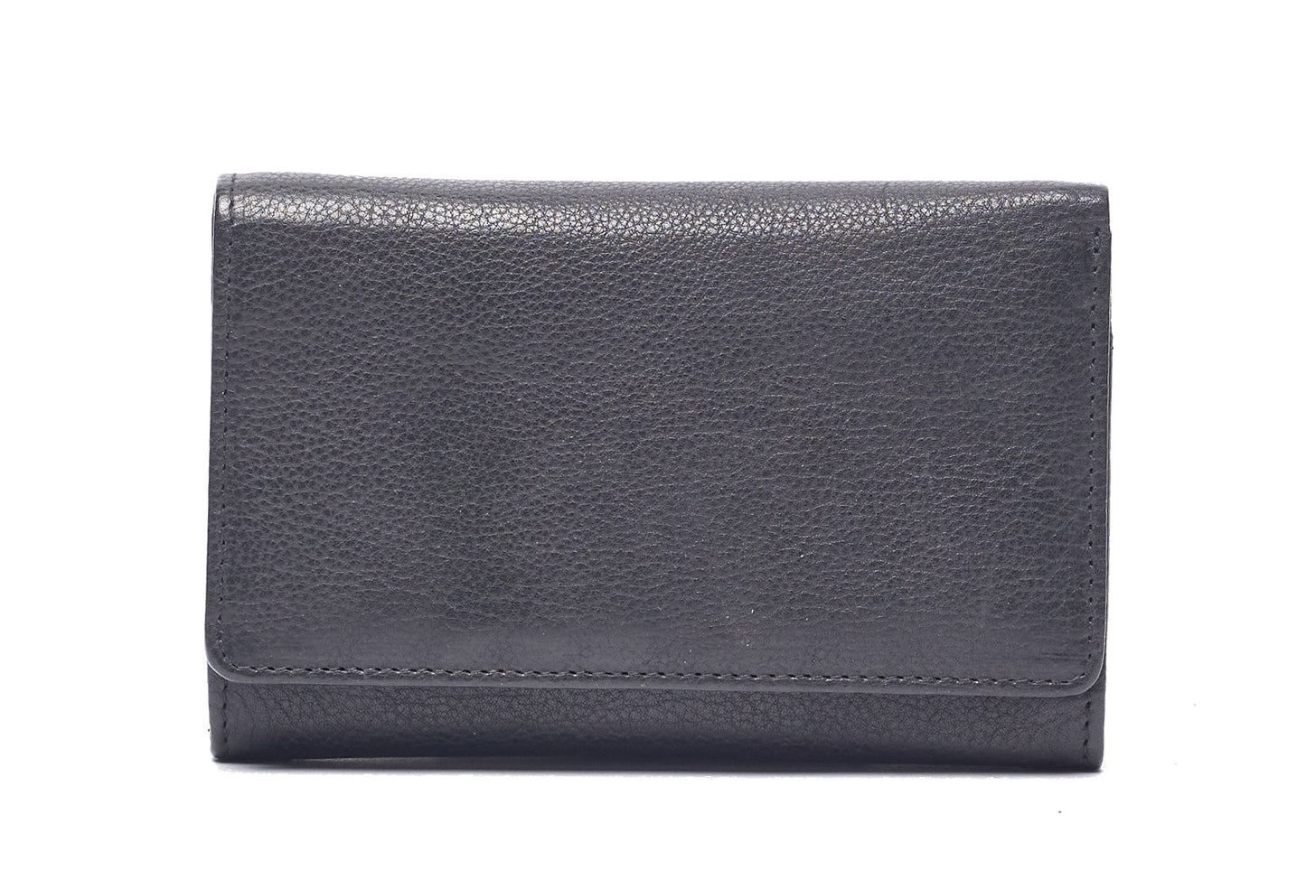 Soft Small Bifold Delta Leather Wallet with press stud UARH482