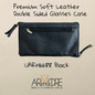 Premium Soft Leather Double Sided Glasses Case with side pocket 3 zip (UARH6688)