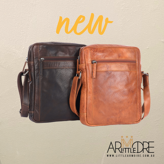 Unisex Structured Leather Crossbody Bag Danin - UARH2523