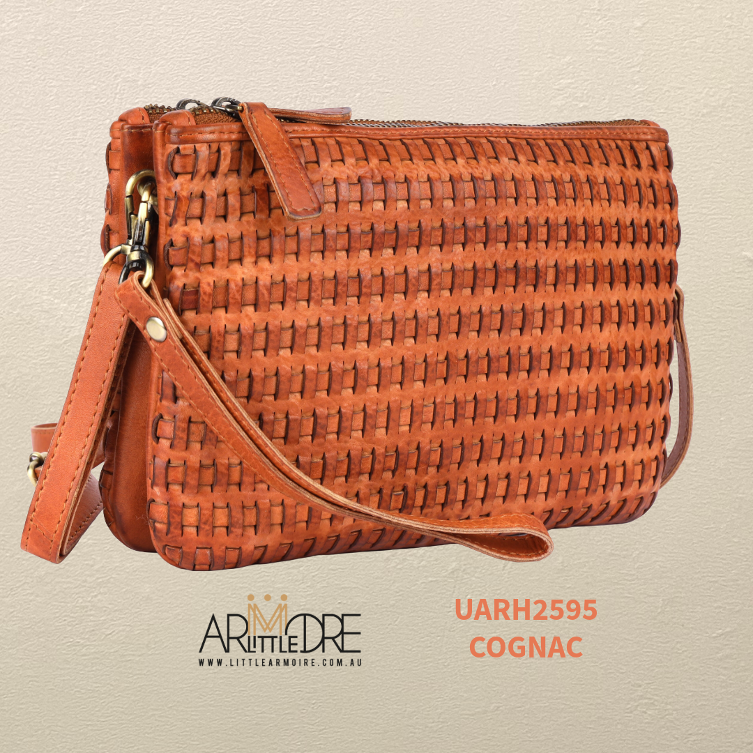Leather Crossbody Woven Bag UARH2595 RIMINI