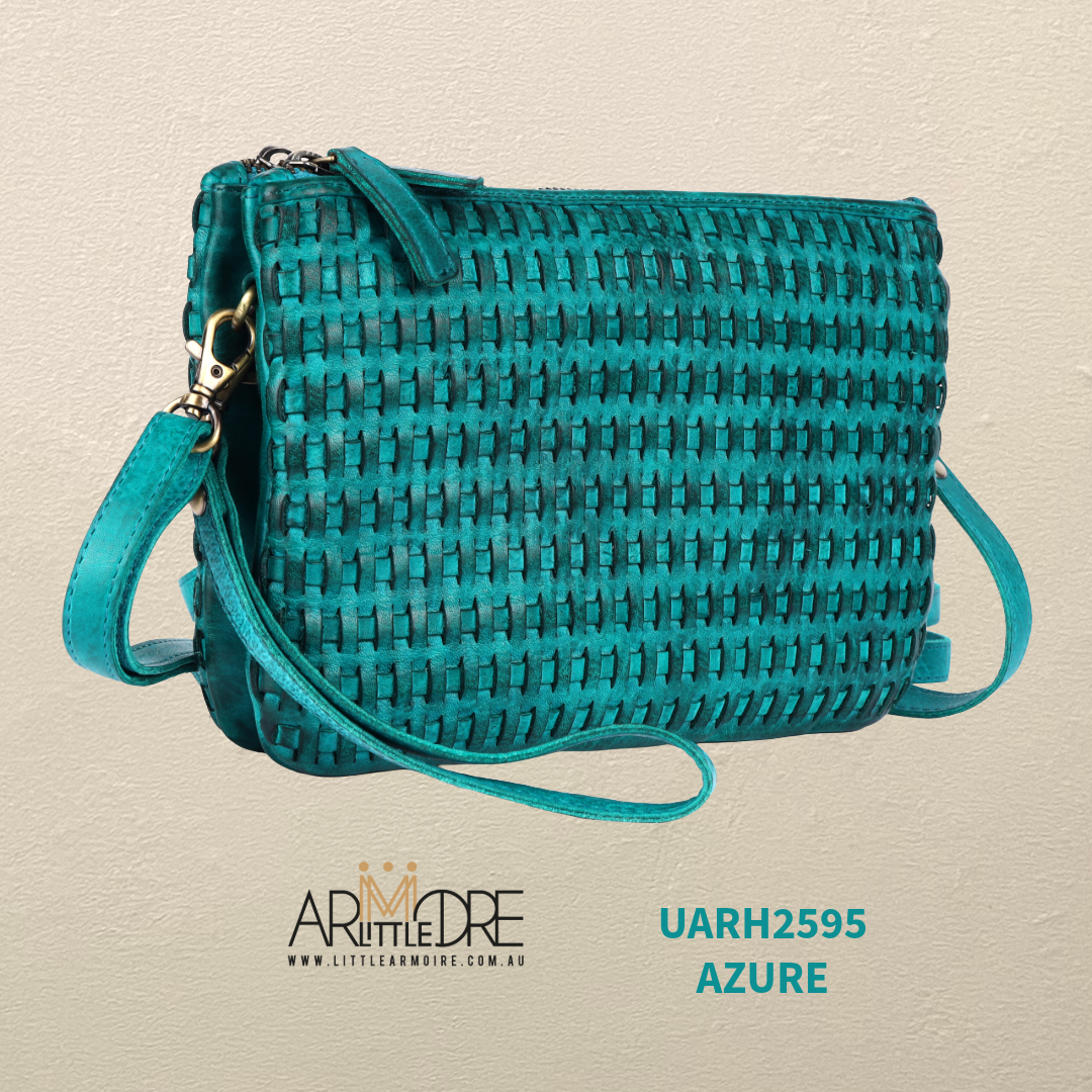 Leather Crossbody Woven Bag UARH2595 RIMINI