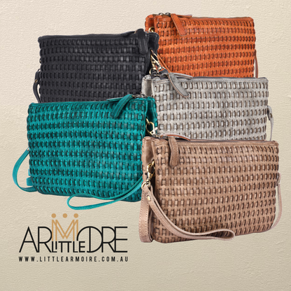 Leather Crossbody Woven Bag UARH2595 RIMINI