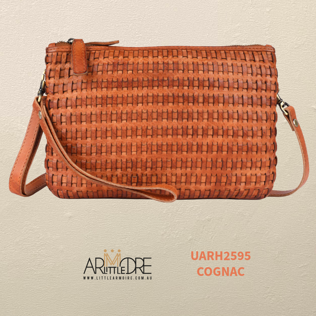 Leather Crossbody Woven Bag UARH2595 RIMINI