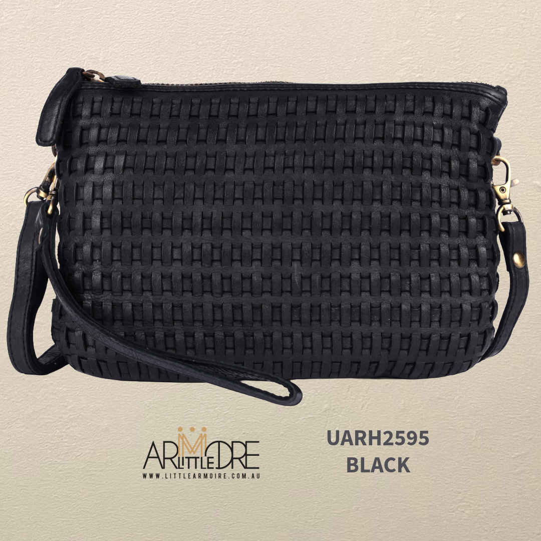 Leather Crossbody Woven Bag UARH2595 RIMINI