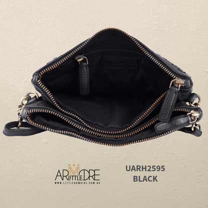 Leather Crossbody Woven Bag UARH2595 RIMINI