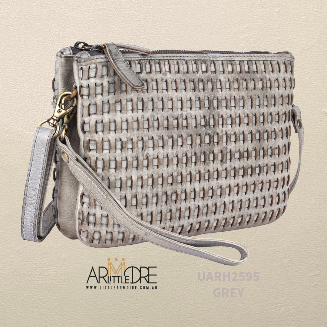 Leather Crossbody Woven Bag UARH2595 RIMINI