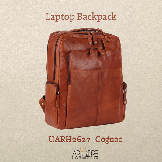 Unisex Large Leather Laptop backpack UARH2627