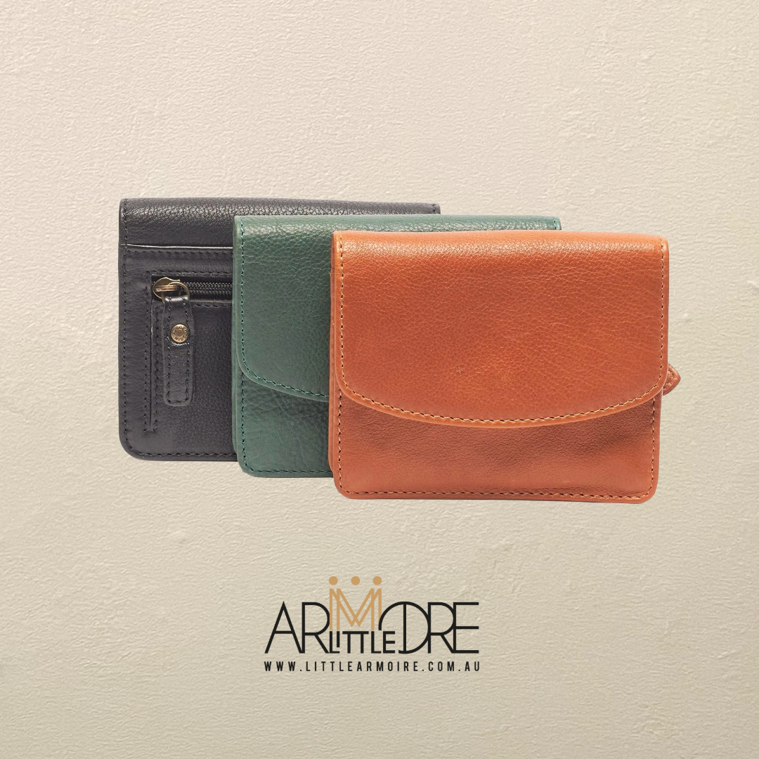 Small Press Stud Leather Wallet / Coin Purse UARH528