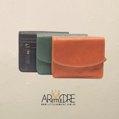 Small Press Stud Leather Wallet / Coin Purse UARH528