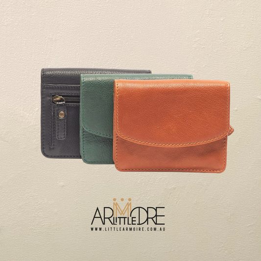 Small Press Stud Leather Wallet / Coin Purse UARH528