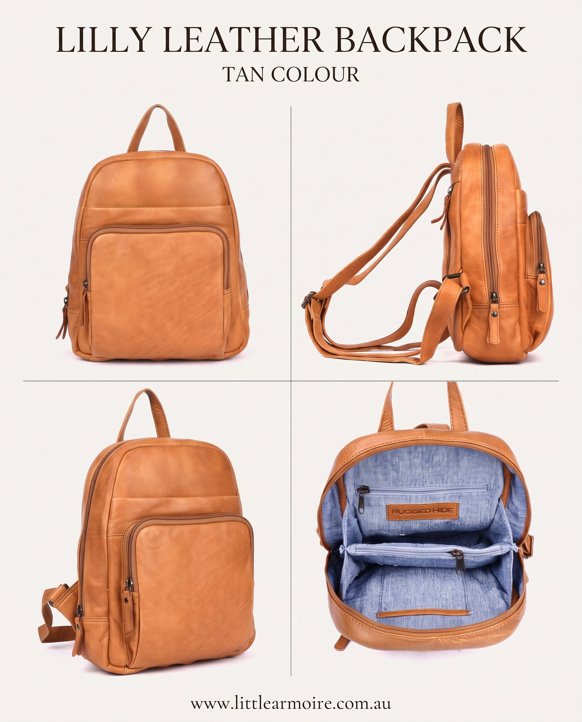 UARH472 Ladies Leather Backpack
