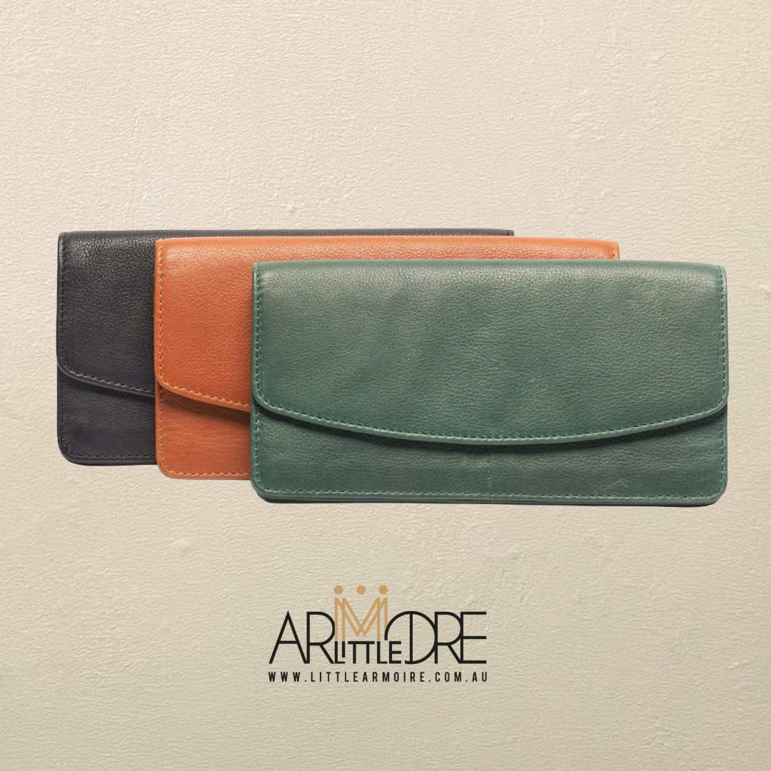 Full Size Soft Leather Millie Wallet with Press Stud UARH529