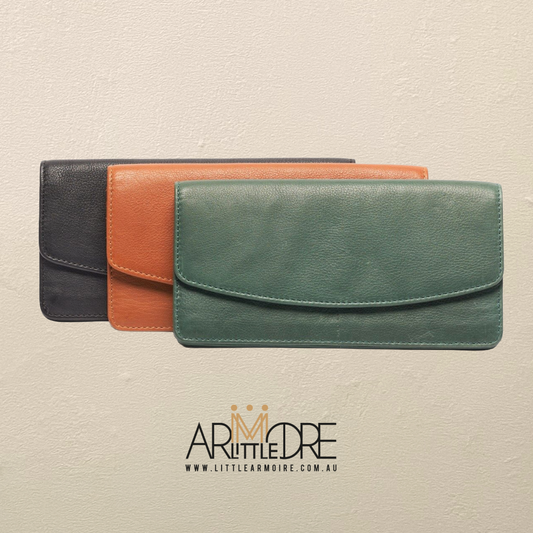 Full Size Soft Leather Millie Wallet with Press Stud UARH529