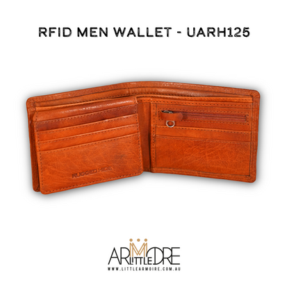 Men's Leather Wallet with Coin UARH125