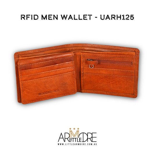 Men's Leather Wallet with Coin UARH125