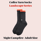 RAFAC Coffee Yarn Socks - Landscape Series: UARFWL2326A for ADULT