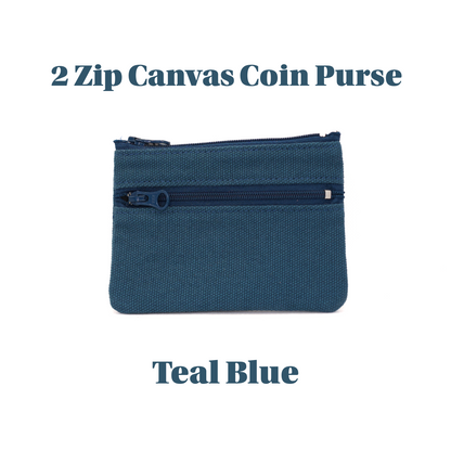 2 zip Canvas Coin Purse UACC8326