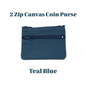2 zip Canvas Coin Purse UACC8326