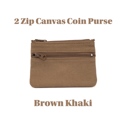 2 zip Canvas Coin Purse UACC8326