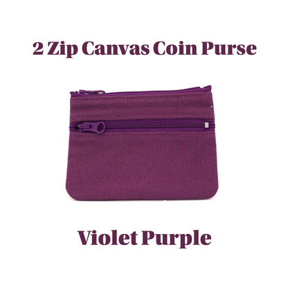 2 zip Canvas Coin Purse UACC8326
