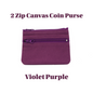 2 zip Canvas Coin Purse UACC8326