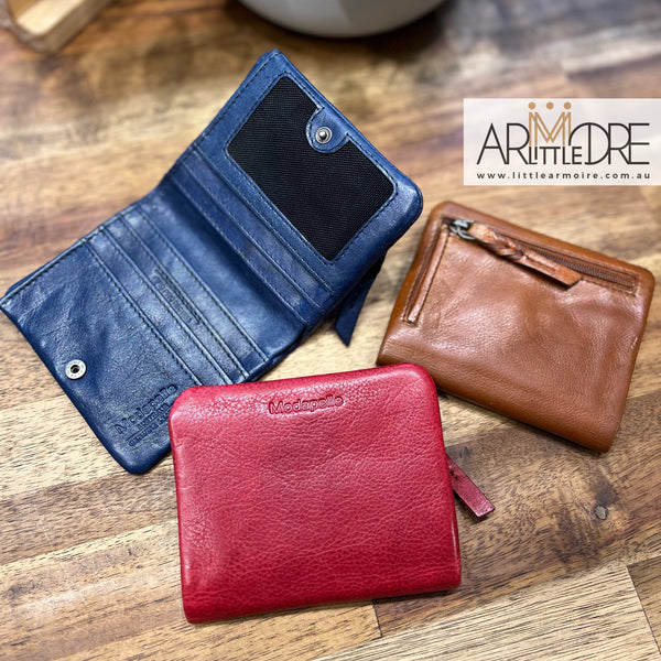 Small Compact Washed Leather Wallet MP-80