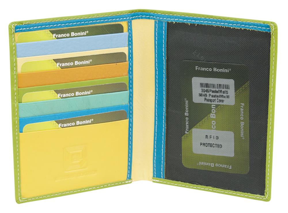 Multi Colour Leather Passport Cover UAFB3045