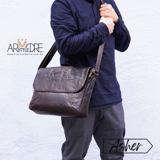 Leather Laptop Satchel Bag UARH1354