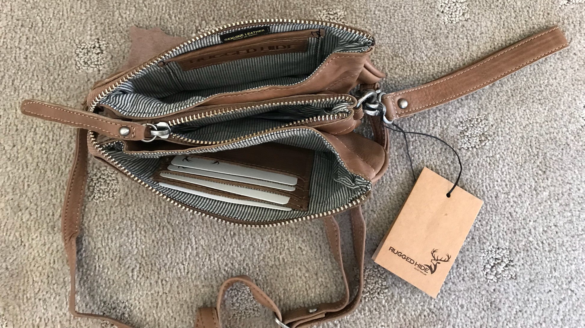 Rugged Hide RH-11647 St Kilda Cross Body Small Wallet Bag - Little Armoire - Online Leather Goods Store Australia