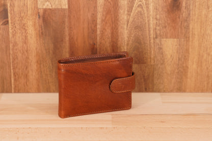 Men's Leather Wallet with Tab and Coin UARH108