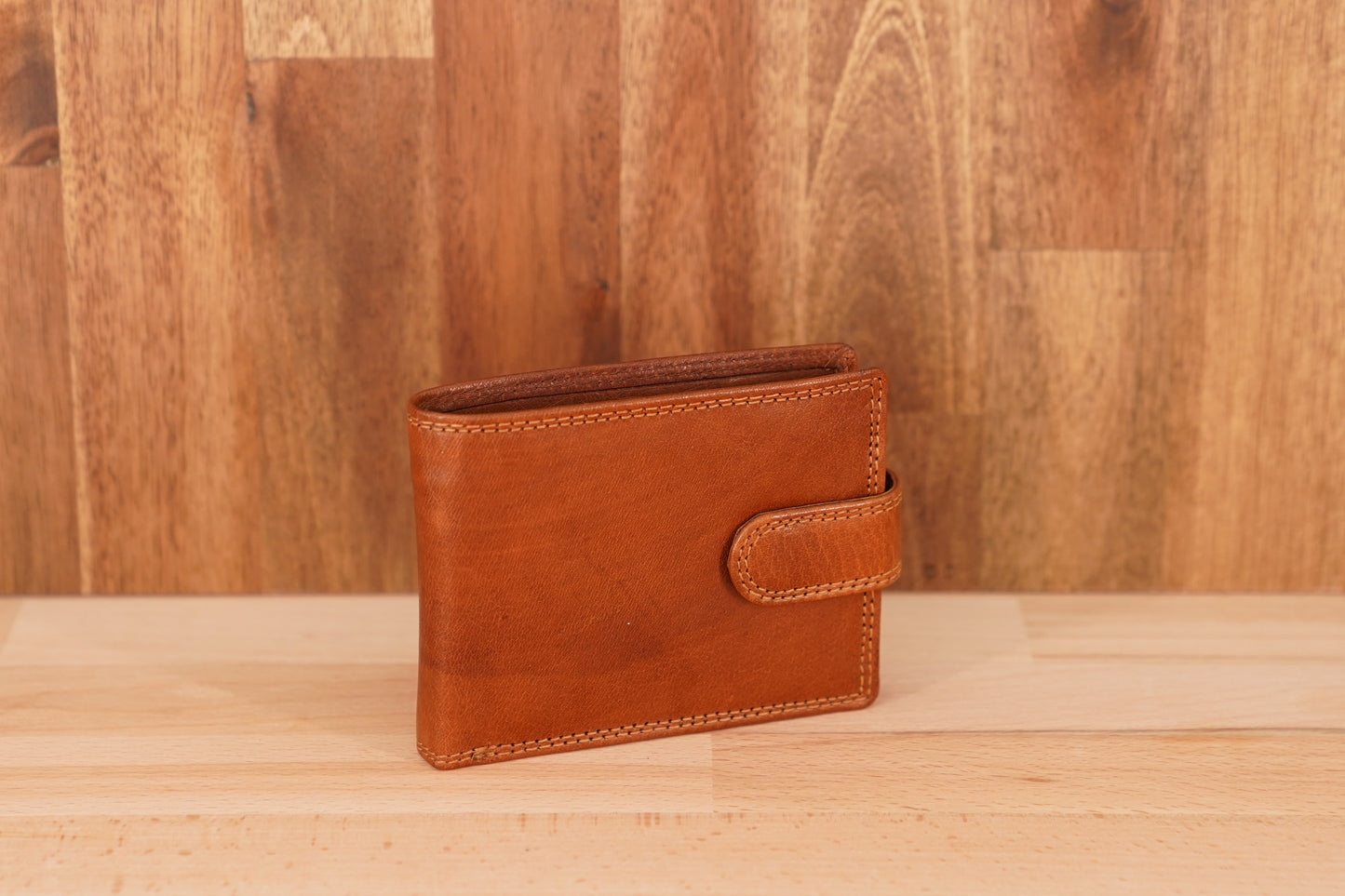 Men's Hard Leather Wallet with Press Stud UARH1406