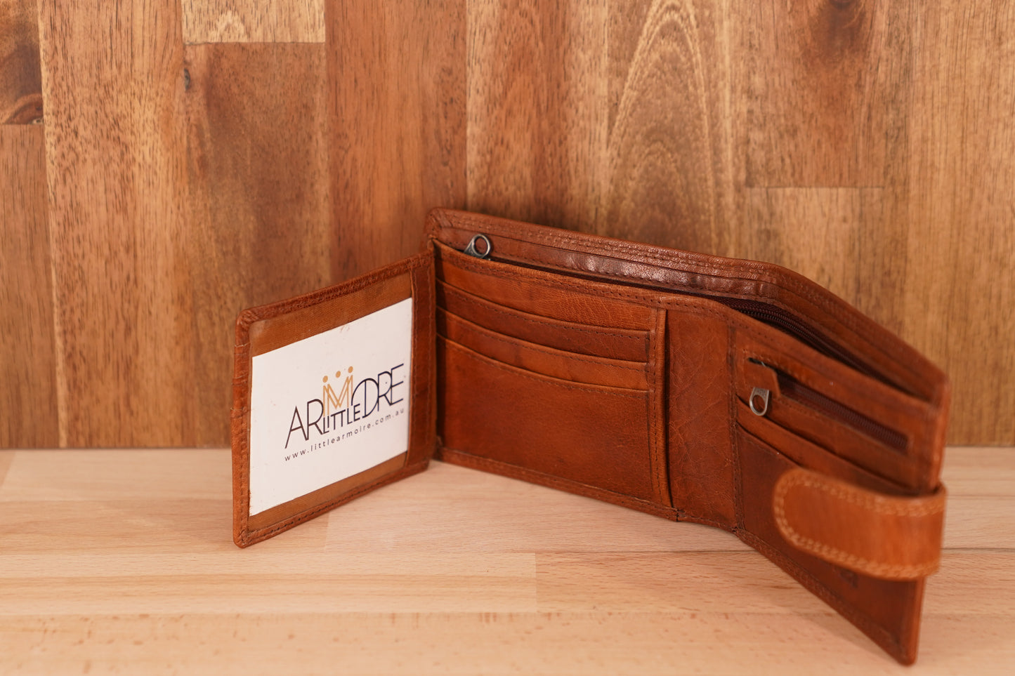 Men's Hard Leather Wallet with Press Stud UARH1406