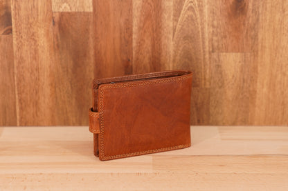 Men's Hard Leather Wallet with Press Stud UARH1406